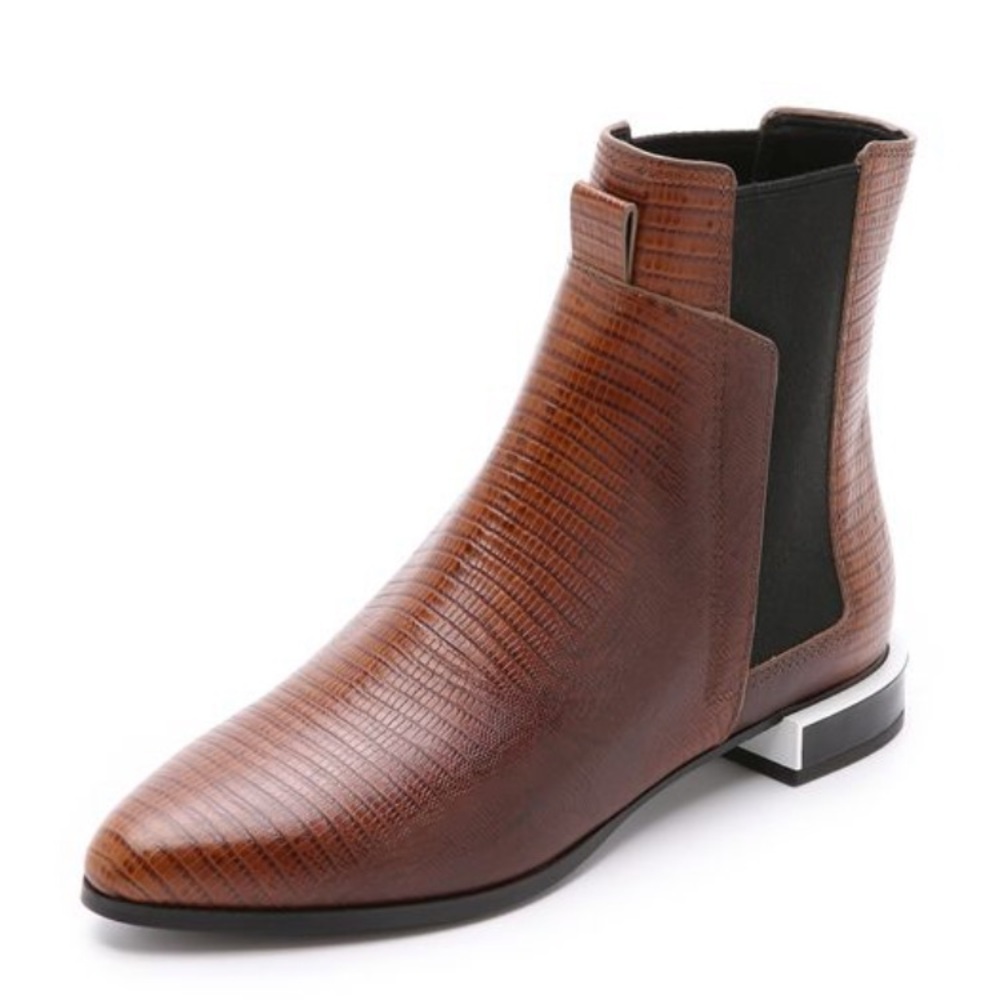 Kenzo Paris pointed toe Chelsea ankle boots brown sz 8